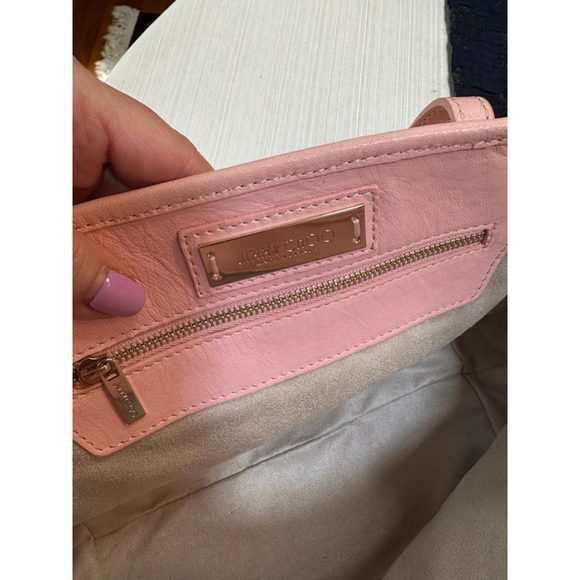 Jimmy Choo Pink Leather Star Studded Tote Bag - Picture 16 of 16